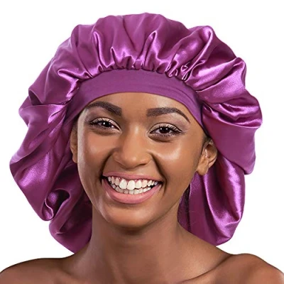 Abbildung von Alnorm Satin Schlafhaube, Dreadlock Mütze, Größe XL, Violett