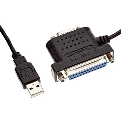 Abbildung von PremiumCord USB zu seriellem und parallelem Kabel, Serielle Hochgeschwindigkeitsübertragung bis 230400 bit/s, Parallele Übertragungsgeschwindigkeit 1,5 MB/s