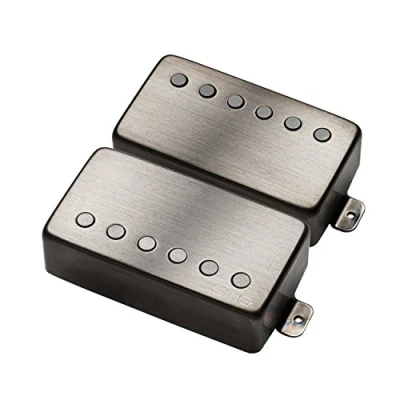 Abbildung von EMG 57/66 Bridge and Neck Humbucker Guitar Pickups Set, Brushed Black Chrome