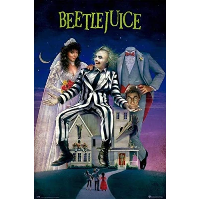 Abbildung von Close Up Beetlejuice Poster (61cm x 91,5cm) + Geschenkverpackung. Verschenkfertig!