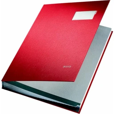 Abbildung von Leitz 57010025 Unterschriftsmappe, 10 Fächer, Überzug PP, rot