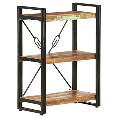 Abbildung von vidaXL Bücherregal 3 Fächer 60x30x80 cm Altholz Massiv