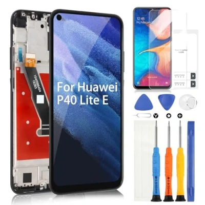 Abbildung von LCD Bildschirm für Huawei P40 Lite E Display ART L28, L29, L29N Touchscreen Ersatz Full Assembly mit Reparatur Set (Schwarz Rahmen)