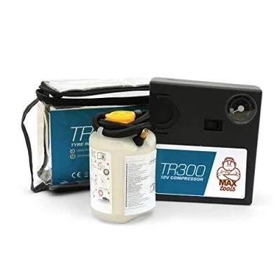 Abbildung von Maxtools TR300, Automatisches Reifenreparaturset für SUVs und Geländewagen, repariert alle Reifenpannen, inkl. leistungsstarkem 12 Volt Luftkompressor