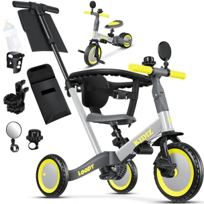 Abbildung von KIDIZ Laufrad, 6in1 Dreirad Loopy Laufräder Lauffahrrad Kinderdreirad