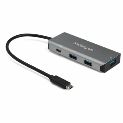 Abbildung von StarTech.com 4 Port USB C Hub (mit Stromversorgung, 10 Gbit/s, 3 x A und 1x 25 cm Anschlusskabel)