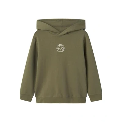 Abbildung von Name it Nkmobando Loose Kapuzenpullover für Kinder, Größe: 122/128, Deep lichen green