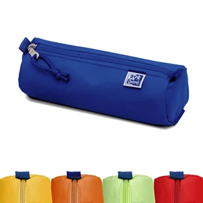 Abbildung von Oxford Federmäppchen für Mädchen und Jungen, Ø 7 cm rund, groß, langlebig, blau