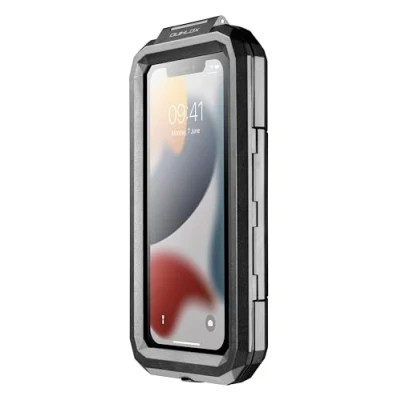 Abbildung von INTERPHONE QUIKLOX Universelles, wasserdichtes Hartschalenetui für Smartphones bis 6,9 Zoll Motorrad Handyhalterung Modulares System
