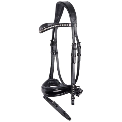 Abbildung von Harry&#039;s Horse Trense Diamantlack Cob Schwarz