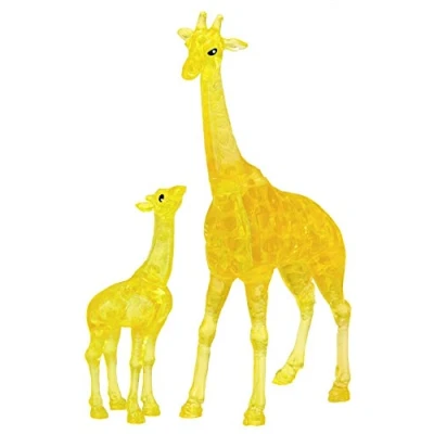 Abbildung von Crystal Puzzle 3D Giraffenpaar Gelb Transparentes Design 38 Teile Bausatz für Kinder und Erwachsene HCM Kinzel