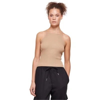 Abbildung von Urban Classics Damen Crossed BACK Top, Damen, Größe: Medium, Unionbeige