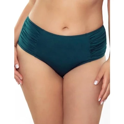 Abbildung von VIVISENCE 3002 Bikinislips Dame Bademode Musterlos Gerafft Hoher Bund Setteil EU, Grün,42