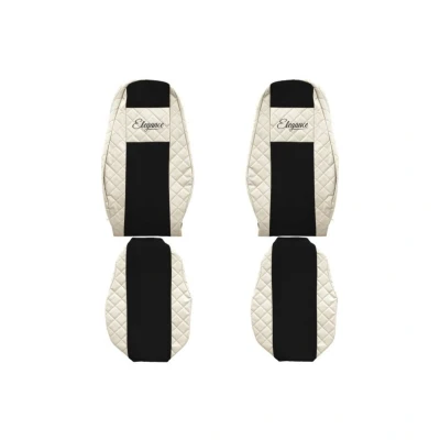 Abbildung von F CORE Elegance Q FX14 CHAMP Sitzschonbezug beige/braun Textil, Eco Leder