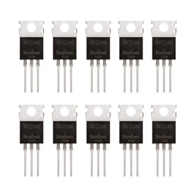 Abbildung von HUABAN 10 Stück IRFZ34N Vdss=55V Rds(on)=0,040ohm Id=26A TO220 N Kanal MOSFET Leistungstransistor