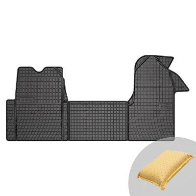 Abbildung von FROGUM EL Toro Gummimatten Ganzjähriges Set von Autofussmatte Auto Fußmatten für Renault Master II 2003 2010 Beständiges Gummi Material 1,5cm Schutzkante