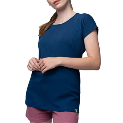 Abbildung von loud + proud Derby Tshirt basic, Damen, Größe: 38, Ultramarinblau