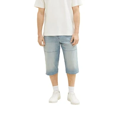 Abbildung von TOM Tailor Morris Overknee Jeans Shorts, Herren, Größe: 31, Light stone blue grey denim