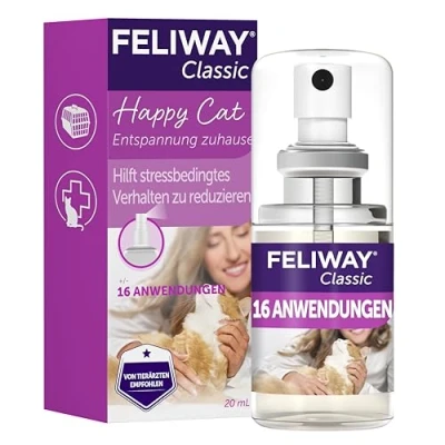 Abbildung von FELIWAY Classic Spray, 20ml Für zusätzliche Entpannung, Zuhause und auf Reisen, von Tierärzten empfohlen, klinisch getestet