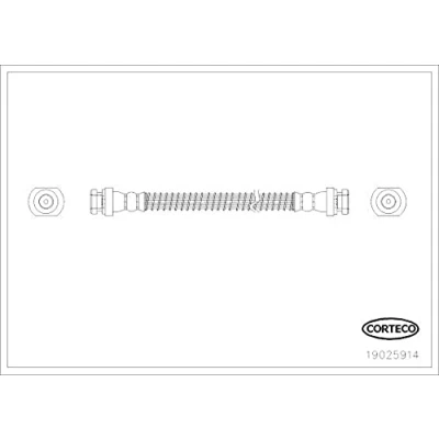 Abbildung von CORTECO 19025914 Bremsschläuche Hinterachse 235 MITSUBISHI: PAJERO 2, L 300 / Delica 2 Pritsche Fahrgestell, 1