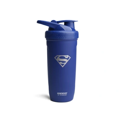 Abbildung von Smartshake Justice League Reforce Shaker Bottle 900ml/30 oz, DC Comics Stainless Steel Protein Water Bottle, Leakproof Cup, Supplement for Sport &amp; GYM, BPA free, Superman