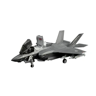 Abbildung von Italeri 2810 1:48 F 35B Lightning II Modellbau, Bausatz, Standmodellbau, Basteln, Hobby, Kleben, Plastikbausatz, detailgetreu, Grau, Mehrfarbig