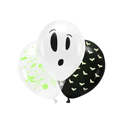 Abbildung von Schwarzlicht Luftballons Neon 27cm 3er Set Latex UV Glow Ballons Geburtstag Leuchtballons Party Deko