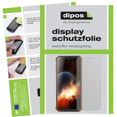 Abbildung von dipos I 5X Schutzfolie matt kompatibel mit Blackview BV9800 Pro Displayschutz Folie