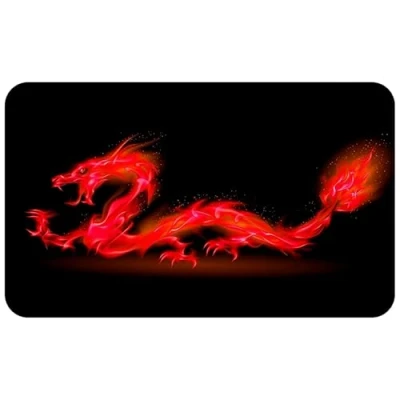 Abbildung von Silent Monsters Mauspad 240 x 200 mm Stoff Mousepad Roter Drache rutschfest für Gaming Büro Office Homeoffice 24 20 cm Mouse Pad Mat Mausunterlage klein alle Maus Arten