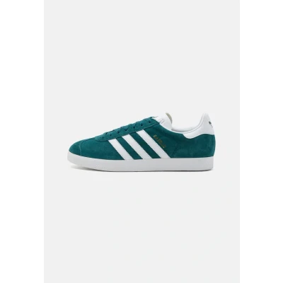 Abbildung von adidas Originals Gazelle Unisex Sneaker low, Größe: 42, Mystery green/footwear white/gold metallic Leder/synthetik