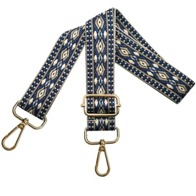 Abbildung von Verstellbarer Schultergurt für Taschen Damen Tragegurt, Taschengurte zum Wechseln, Taschengurt Breit 3.8cm mit Gold Karabiner, Schulterriemen Schultertasche Handtaschen, Blau, N31