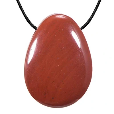 Abbildung von Morella Kette mit Anhänger Halskette 80 cm (1 tlg), Damenkette Edelstein in Tropfenform, Chakra, im Samtbeutel