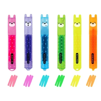 Abbildung von Set mit 6 Mini Neon Textmarkern Teddys Mood Legami
