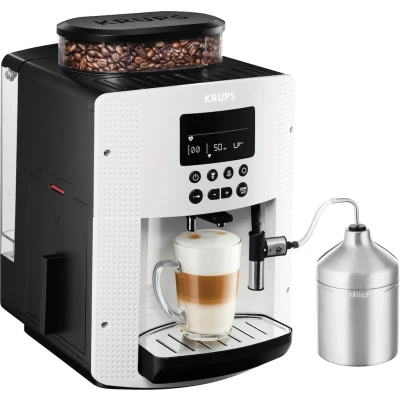 Abbildung von Krups Kaffeevollautomat &quot;EA8161&quot;, inkl. Edelstahl Milchbehälter, 3 Temperaturstufen + Mahlstärken