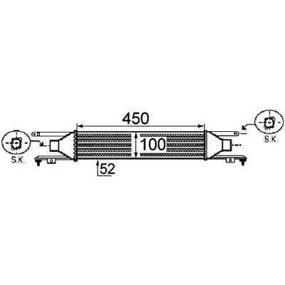 Abbildung von MAHLE ORIGINAL CI 249 000P Ladeluftkühler OPEL: Corsa D Schrägheck