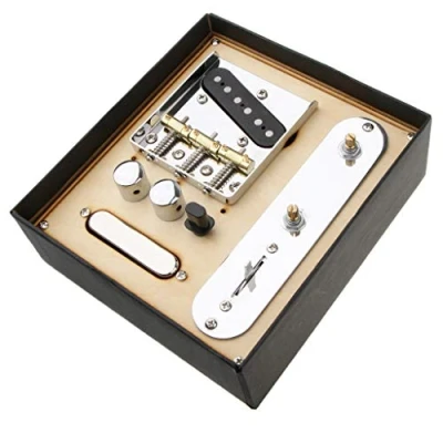 Abbildung von Chrome Telecaster Electric 3 Saddle String Gitarre Chrom Bridge Assembly Set
