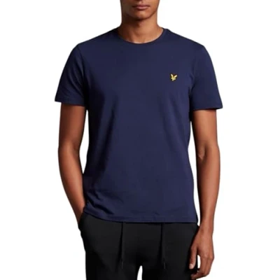 Abbildung von Lyle &amp; Scott T Shirt Herren mit Rundhals Ausschnitt und kurzen Ärmeln goldenem Adler Logo auf der Brust XS — XXL…