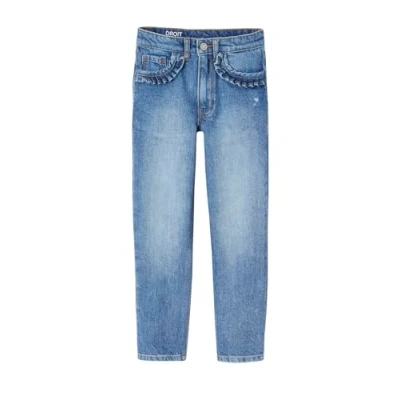 Abbildung von Vertbaudet Gerade Mädchen Jeans, Hüftweite Slim Blue Stone 110