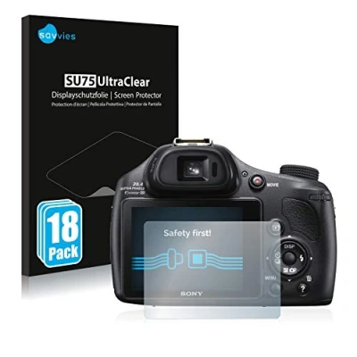 Abbildung von Savvies 18 Stück Schutzfolie für Sony Cyber Shot DSC HX400V Displayschutz Folie Ultra Transparent
