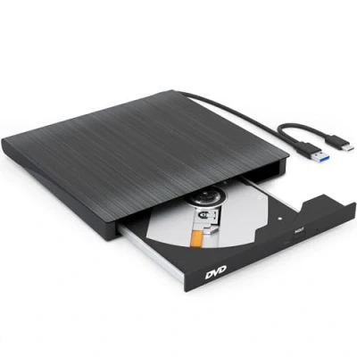 Abbildung von Strex Externe CD/DVD Laufwerk Player und Brenner DVD +/ RW Plug &amp; Play USB 3.0 Type C Geeignet für Windows, Mac Linux Optisches