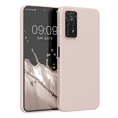 Abbildung von kwmobile Hülle kompatibel mit Xiaomi Redmi Note 11 Pro / (5G) 12 (4G) weiches TPU Silikon Case Cover geeignet für kabelloses Laden Coconut Swirl