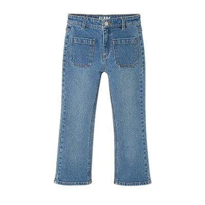 Abbildung von Vertbaudet Mädchen Flare Jeans, 7/8 Blue Stone 140