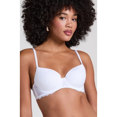 Abbildung von Hunkemöller Vorgeformter Bügel BH Angie mit Spitze Weiß
