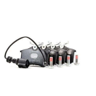 Abbildung von BREMBO P 85 066 Bremsbelagsatz inkl. Verschleißwarnkontakt mit Bremssattelschrauben ohne Zubehör VOLKSWAGEN: Polo IV Schrägheck, Lupo / 3L