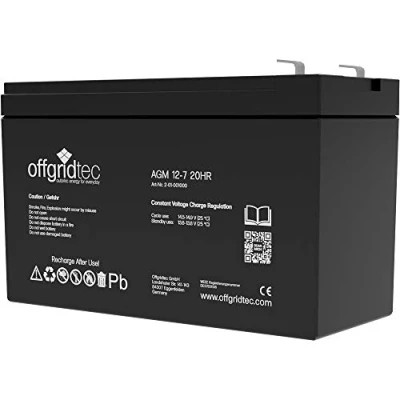 Abbildung von Offgridtec® 7Ah 12V Bleiakku AGM Zyklenfest USV Ersatz VRLA Batterie