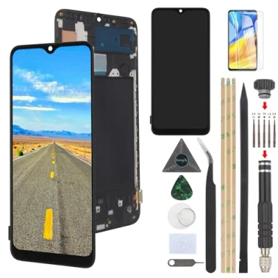 Abbildung von RongZy Display für Samsung Galaxy A70 A705 SM A705F A705FN A705MN/DS LCD Bildschirm Ersatz Touch Digitizer Montage Bildschirm(mit Rahmen, Fingerabdruck Nicht unterstützt).
