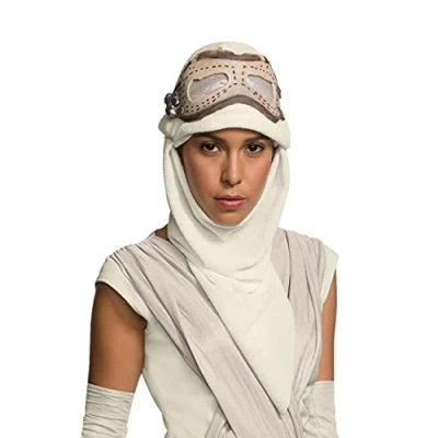 Abbildung von Rubie&#039;s Kostüm Star Wars 7 Rey Maske und Kapuze, Original lizenziertes Kostümzubehör aus Wars: Das Erwachen der