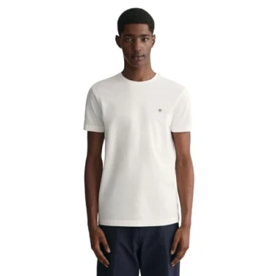 Abbildung von GANT Herren Slim Pique T Shirt, Eggshell, XL EU