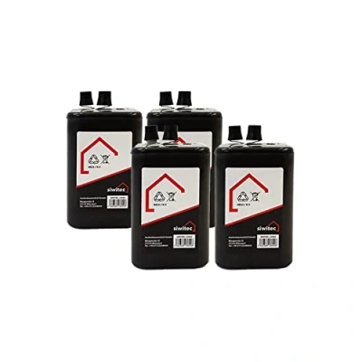 Abbildung von 4X siwitec Blockbatterie Typ 4R25 6V 7Ah und Einer Batteriedauer von ca. 600 Stunden, Batterie für Baustellenleuchte, Warnlampe Campingleuchten