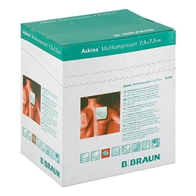 Abbildung von Askina Mullkompressen 7,5x7,5 cm steril 25X2 St